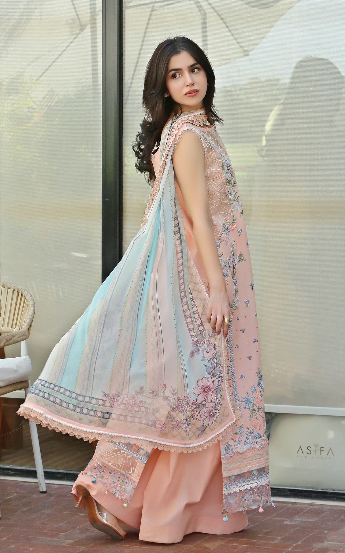 Peach Garden (SL26-05) | 3pcs Embroidered Stitched Summer