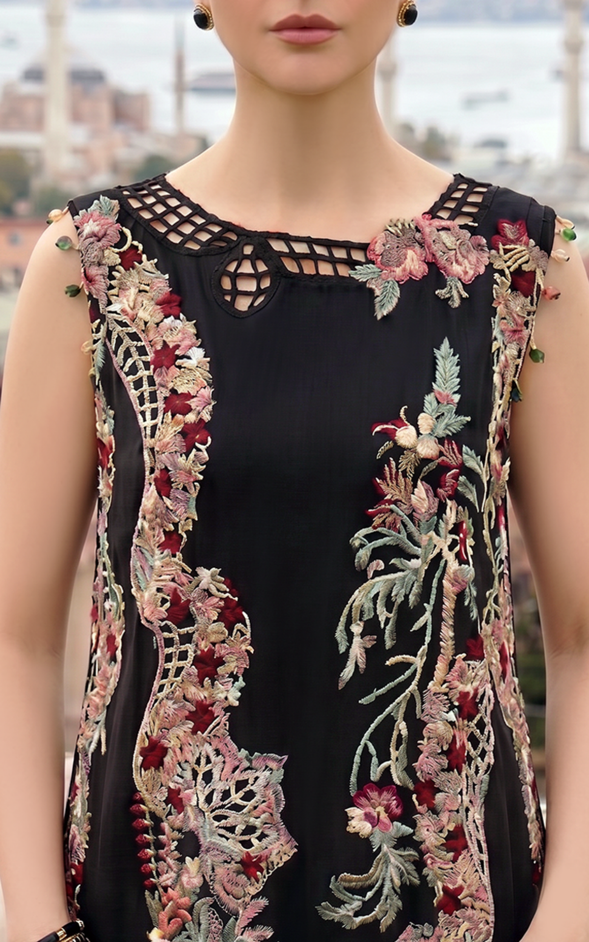 Smoke Pearl (SL26-08) | 3pcs Embroidered Stitched Summer