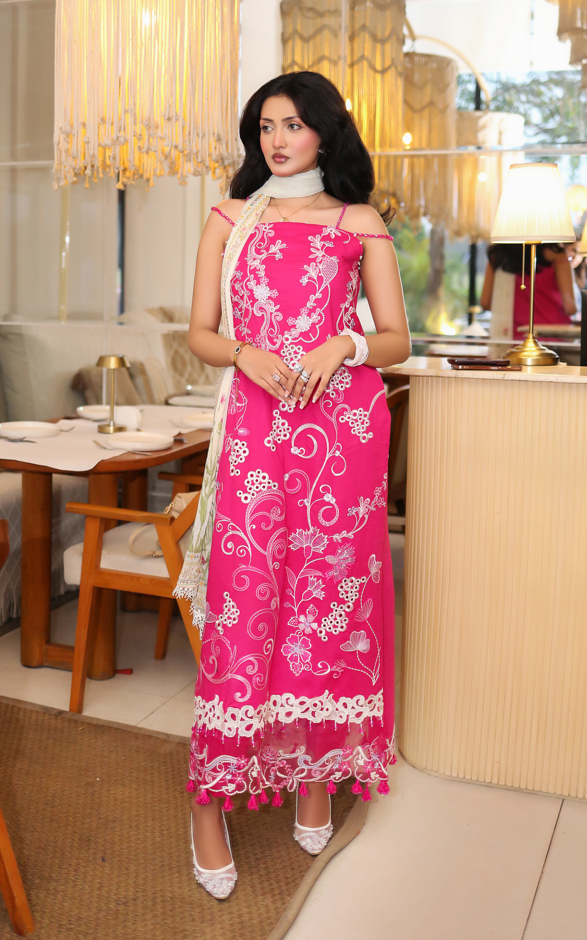 Fuchsia Allure (SL26-09) | 3pcs Embroidered Stitched Summer