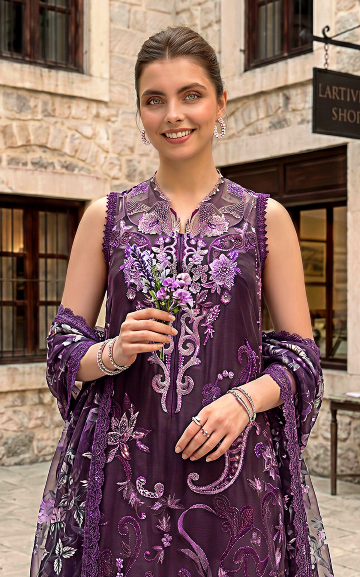 Plum Royale (SL26-10) | 3pcs Embroidered Unstitched Summer