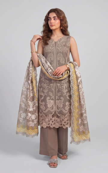 Grey Sea (SL26-12) | 3pcs Embroidered Unstitched Summer
