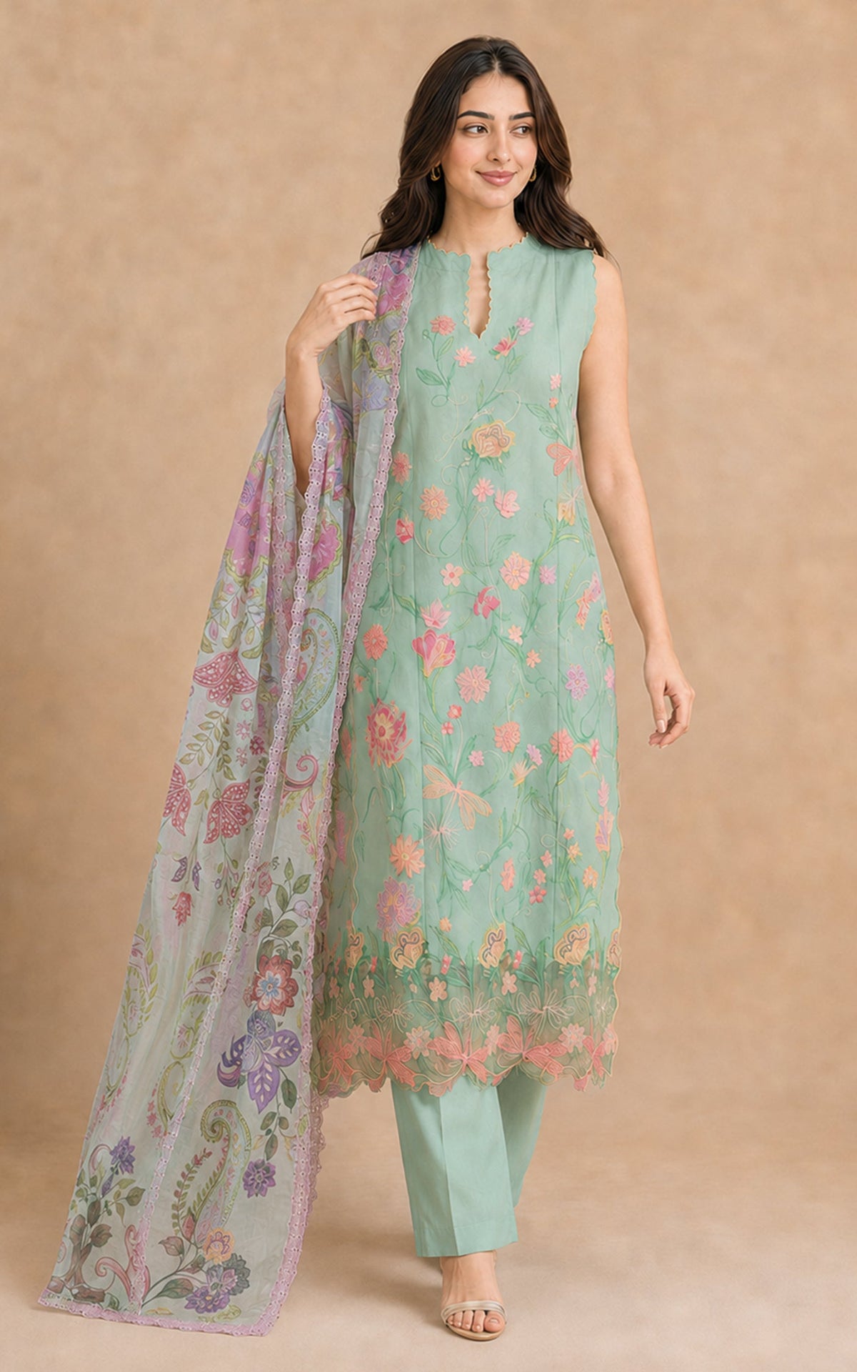 Mint Grape (SL26-16) | 3pcs Embroidered Unstitched Summer