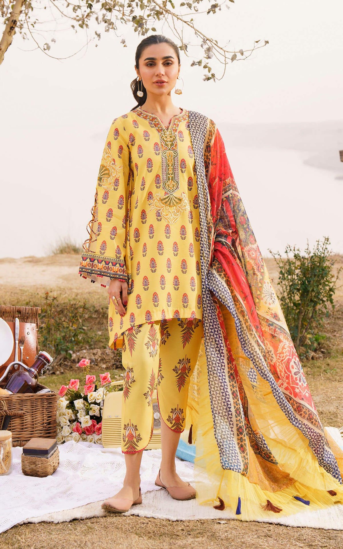 SONNET-U141M004 | Unstitched Lawn - Shop Now at Asifa and Nabeel