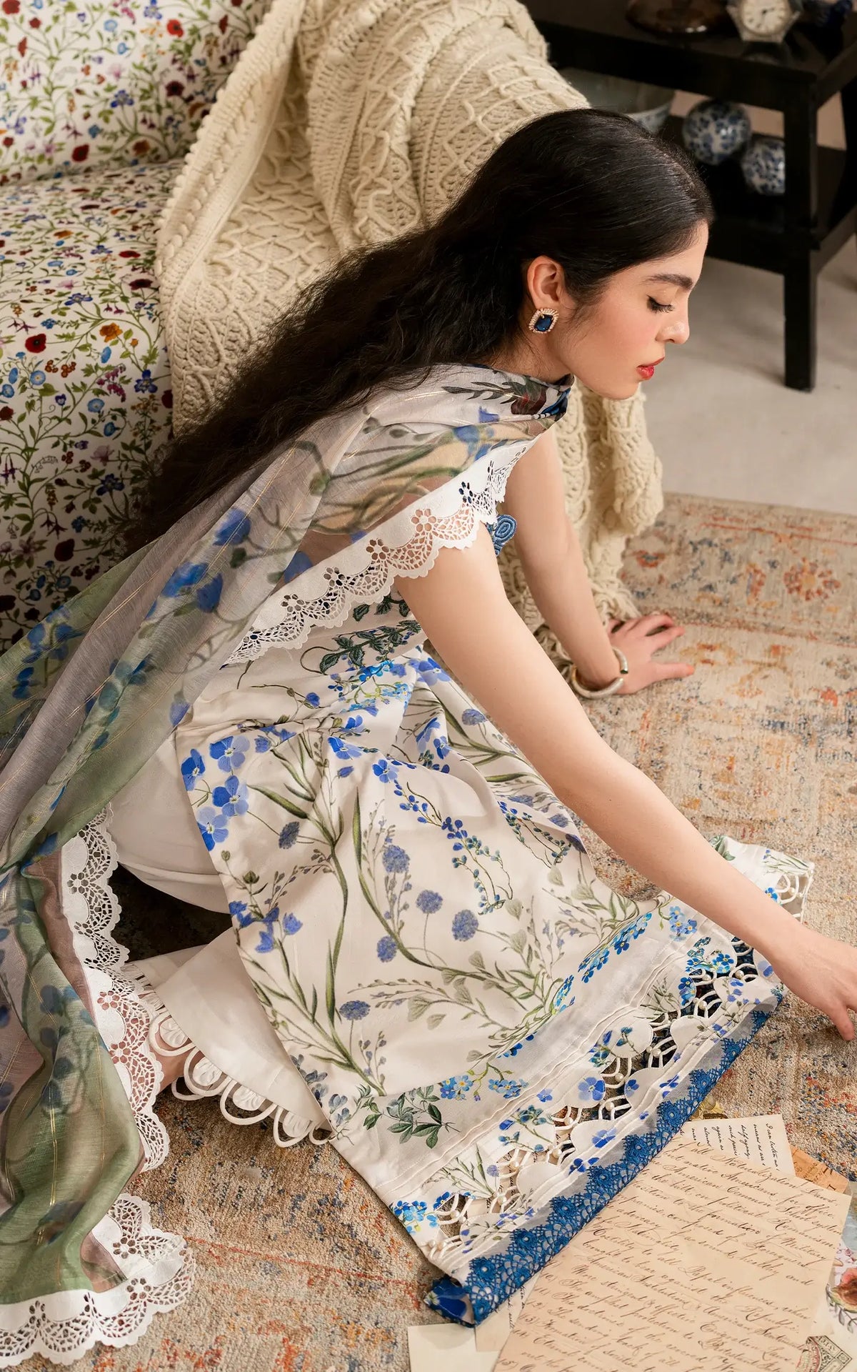 Shabnam (MVL25-13) | Unstitched Summer - Shop Now at Asifa and Nabeel
