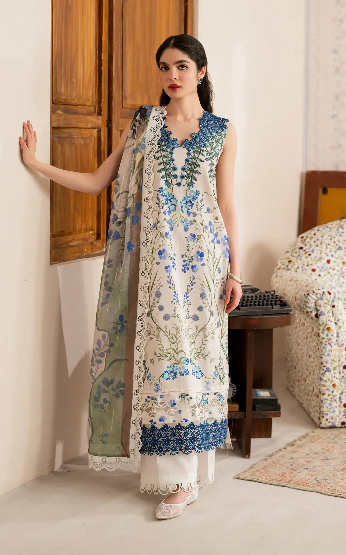 Shabnam (MVL25-13) | Unstitched Summer - Shop Now at Asifa and Nabeel