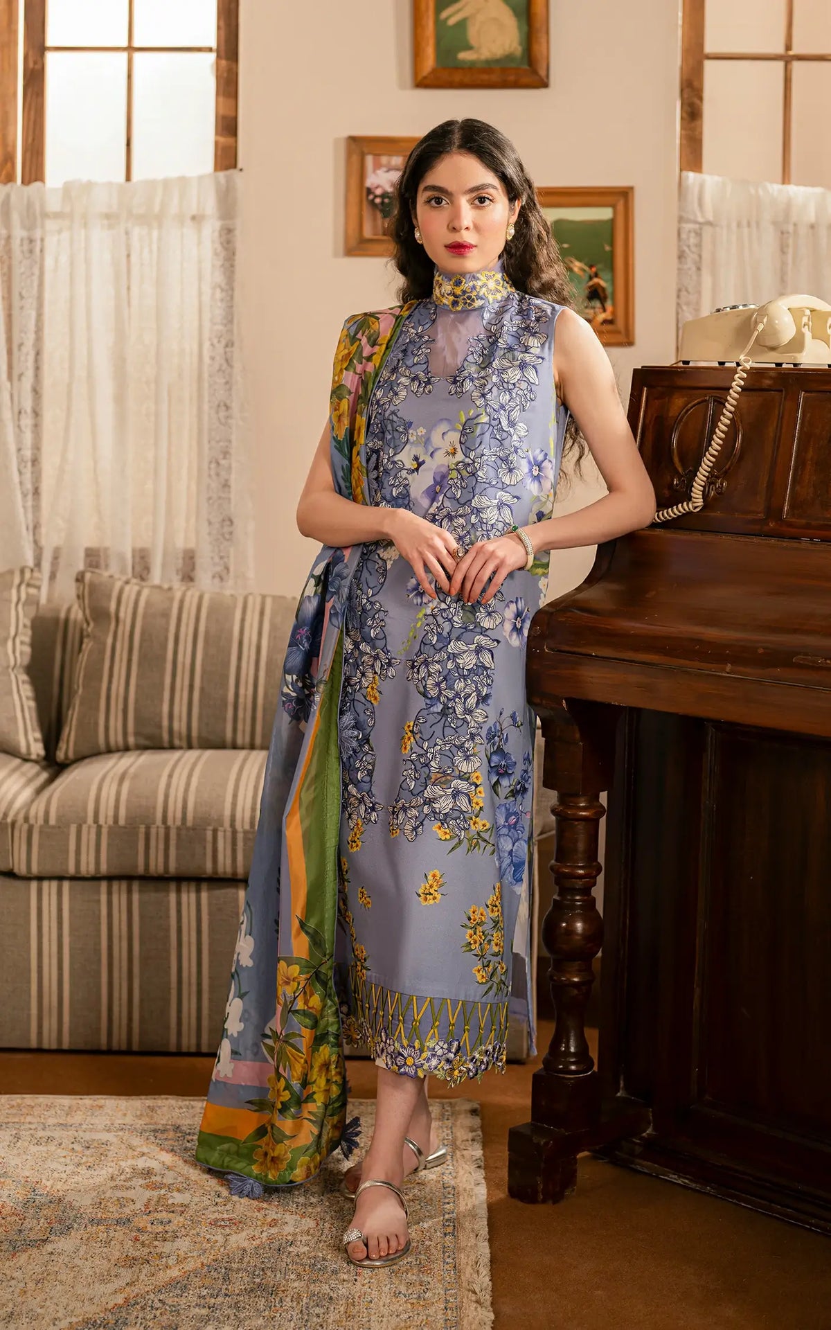 Sunehri (MVL25-02) | Unstitched Summer - Shop Now at Asifa and Nabeel