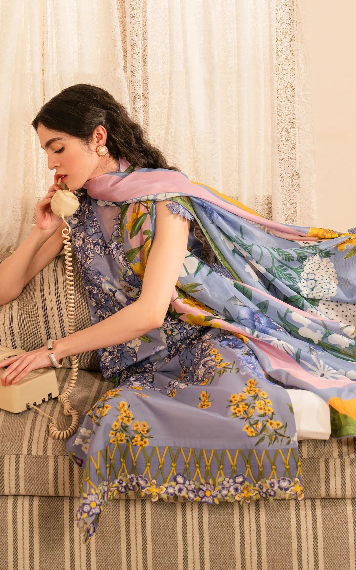 Sunehri (MVL25-02) | Unstitched Summer - Shop Now at Asifa and Nabeel
