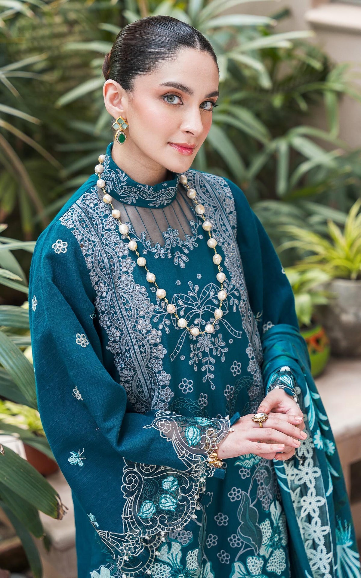 TEAL WL-07 | Luxury Winter’24 - Shop Now at Asifa and Nabeel