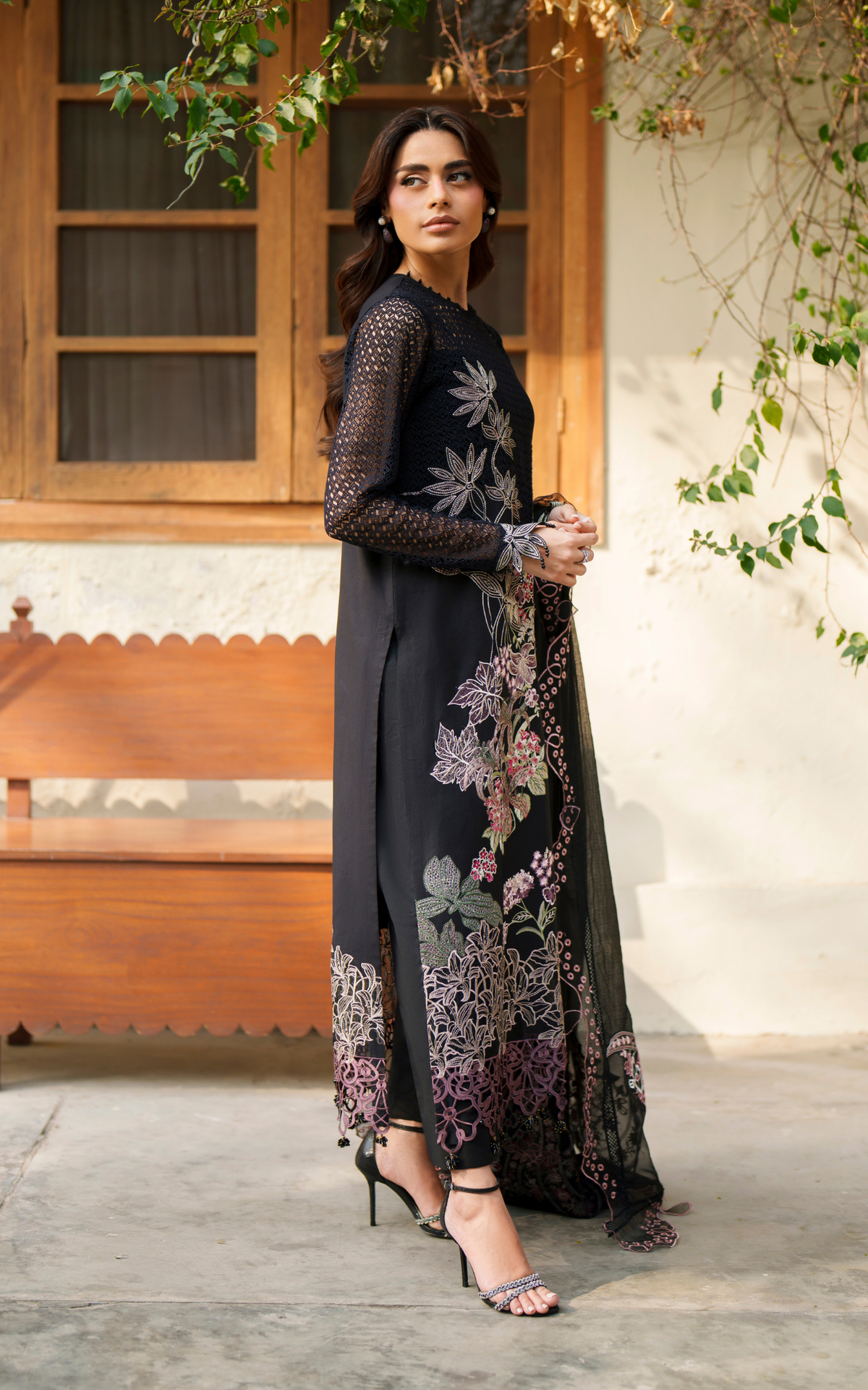Noir Lily VUL26-01 | 3pcs Embroidered Unstitched Summer - Shop Now at Asifa and Nabeel