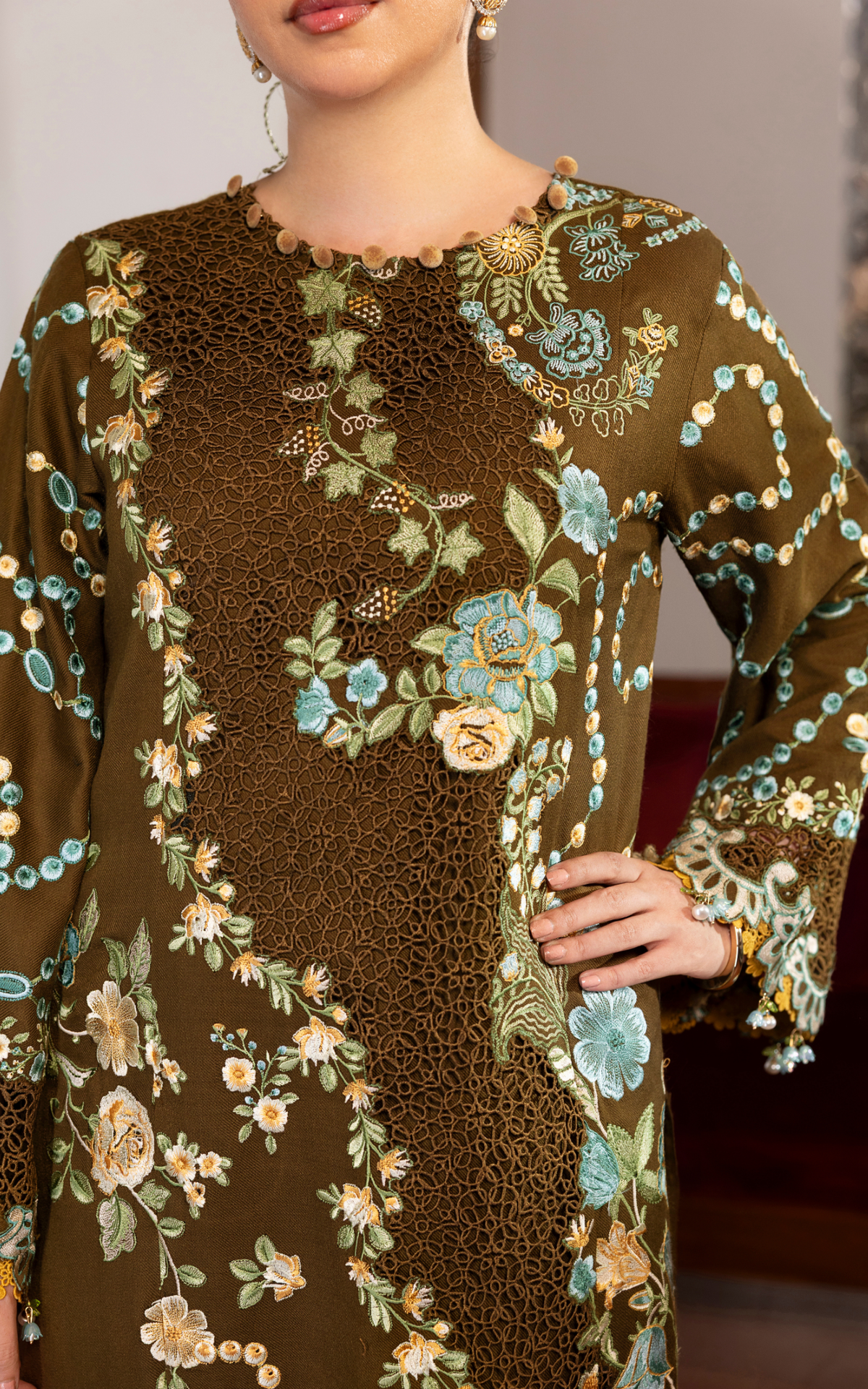 Hazel Hue (WLXU-02) | 3pcs Embroidered Unstitched Winter