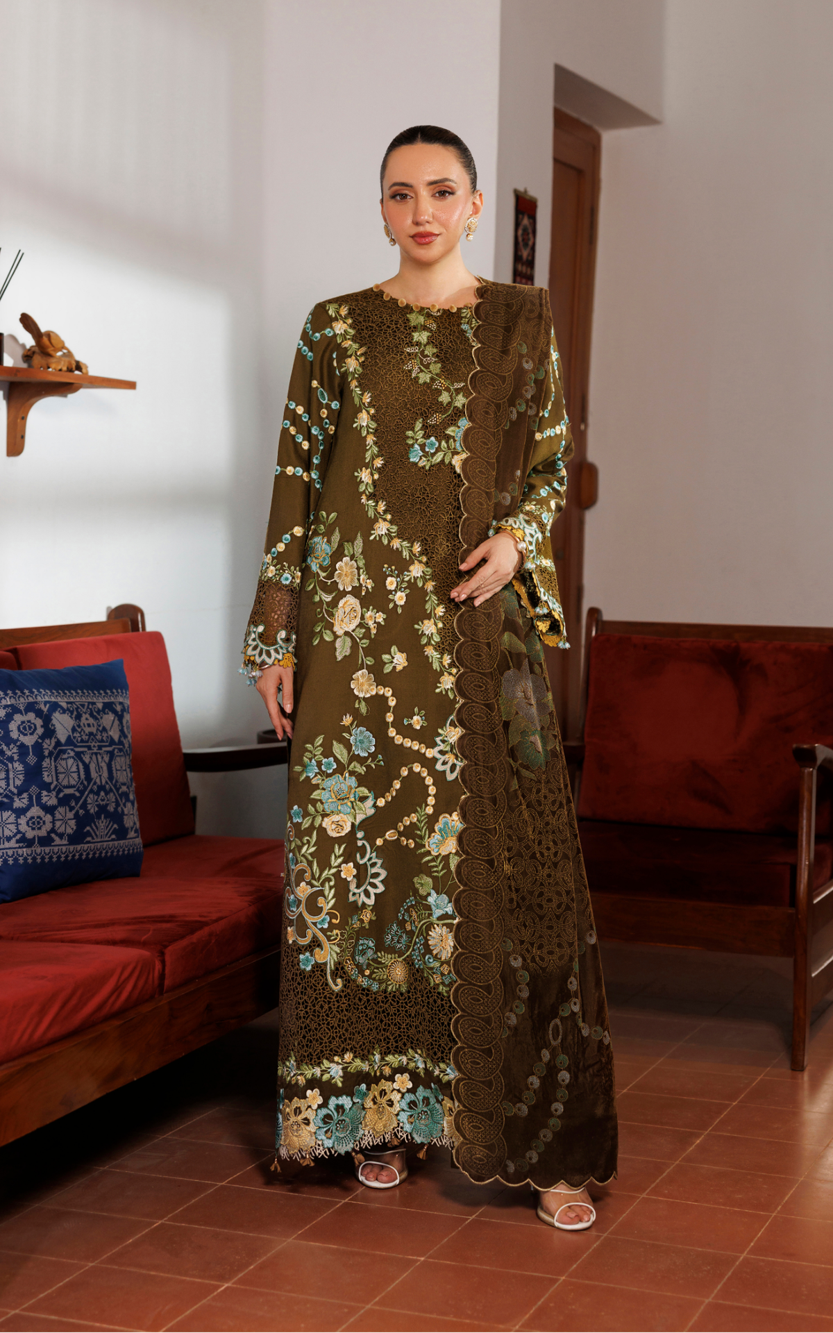 Hazel Hue (WLXU-02) | 3pcs Embroidered Unstitched Winter
