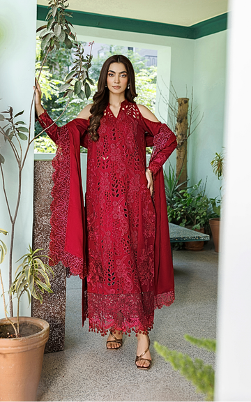 Velvet Aria (WLXU-04) | 3pcs Embroidered Stitched Winter