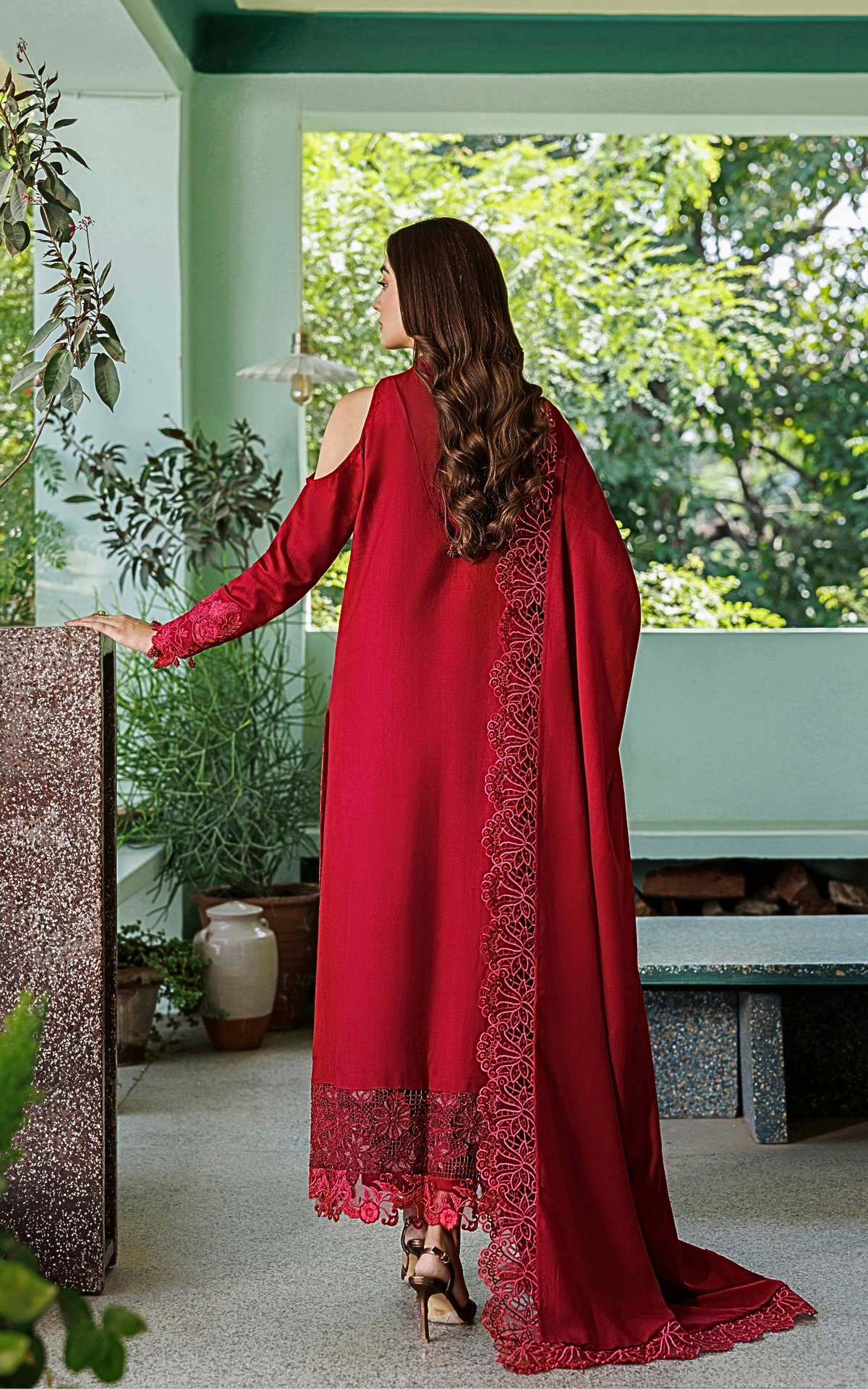 Velvet Aria (WLXU-04) | 3pcs Embroidered Stitched Winter