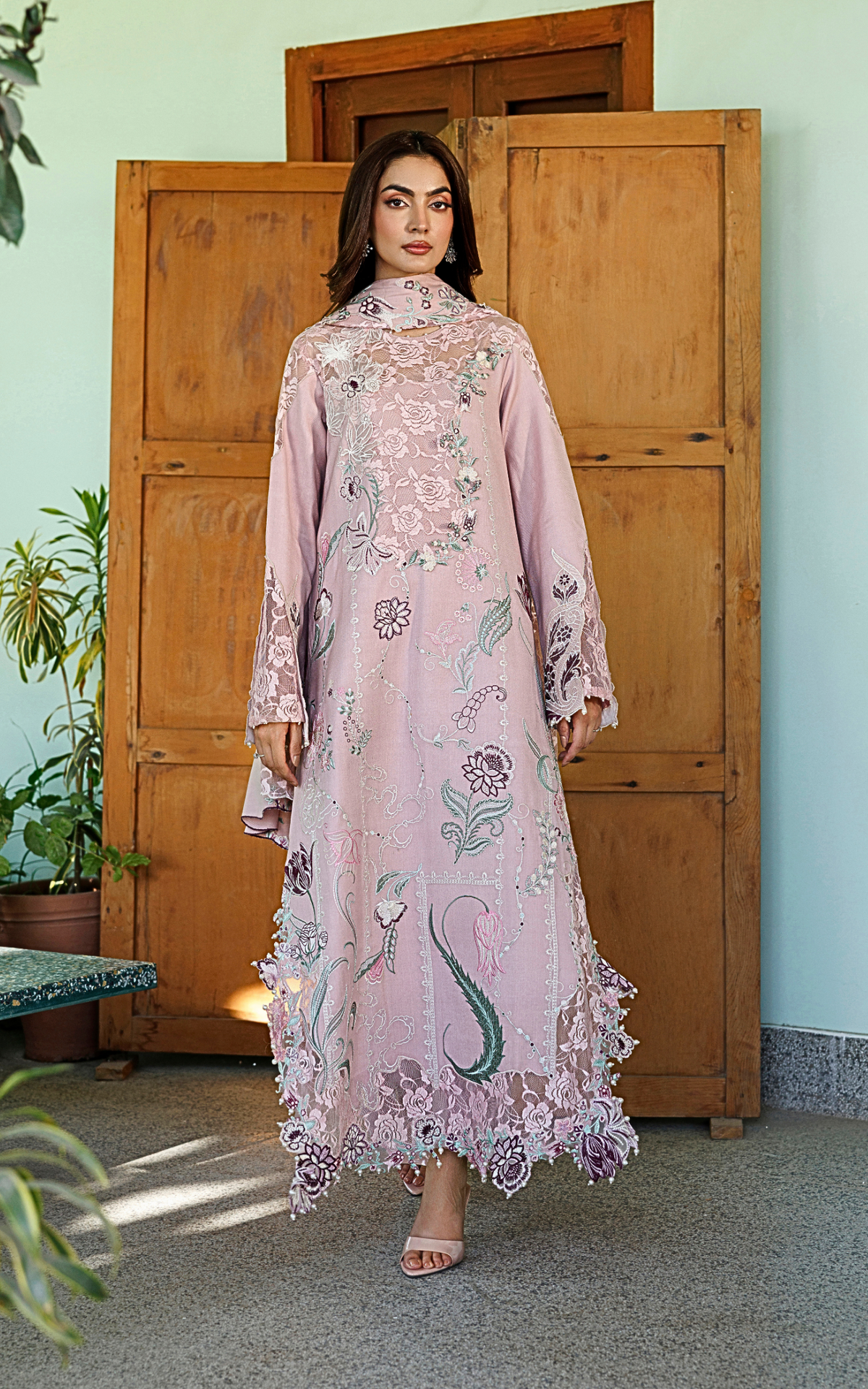 Winter Rose (WLXU-07) | 3pcs Embroidered Unstitched Winter