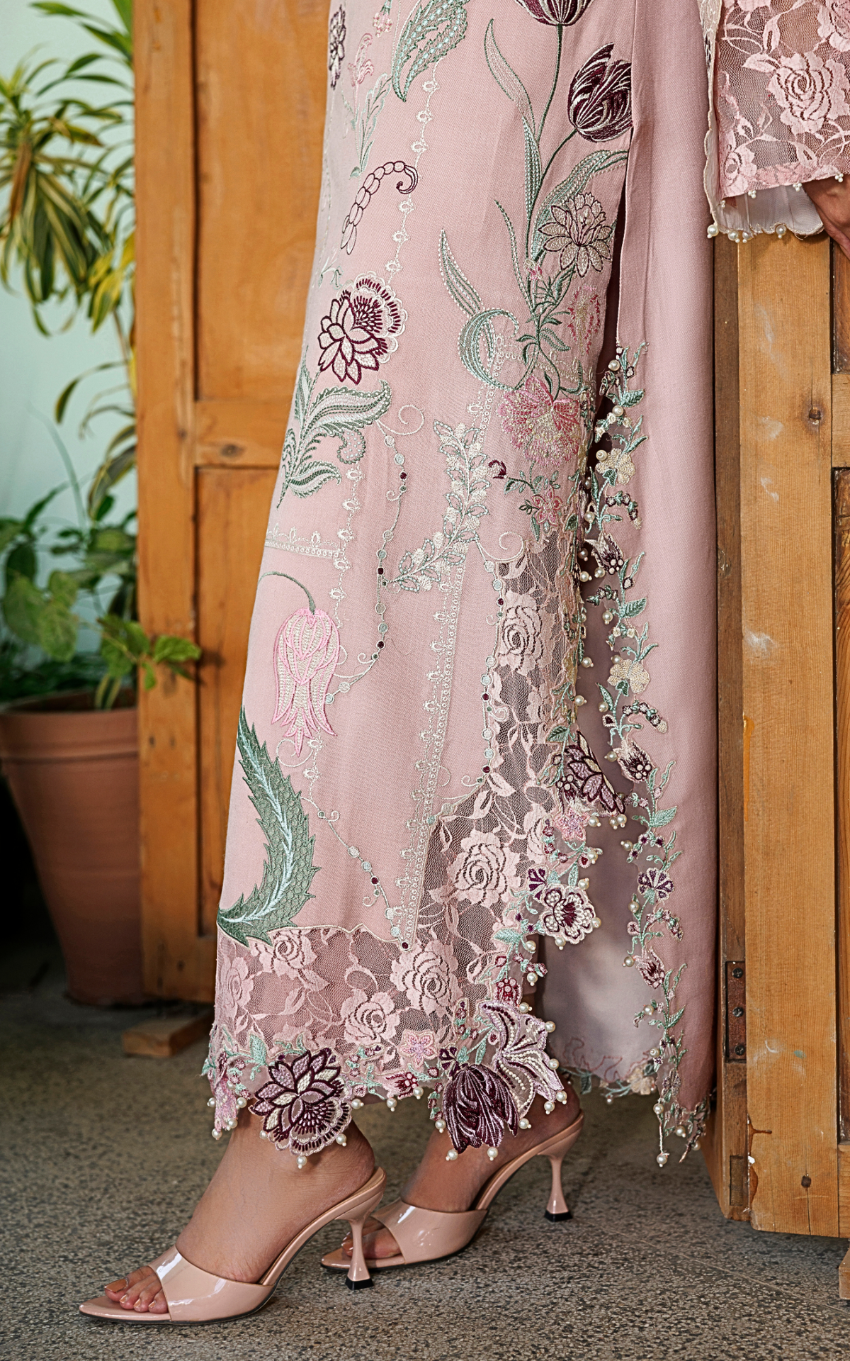 Winter Rose (WLXU-07) | 3pcs Embroidered Stitched Winter