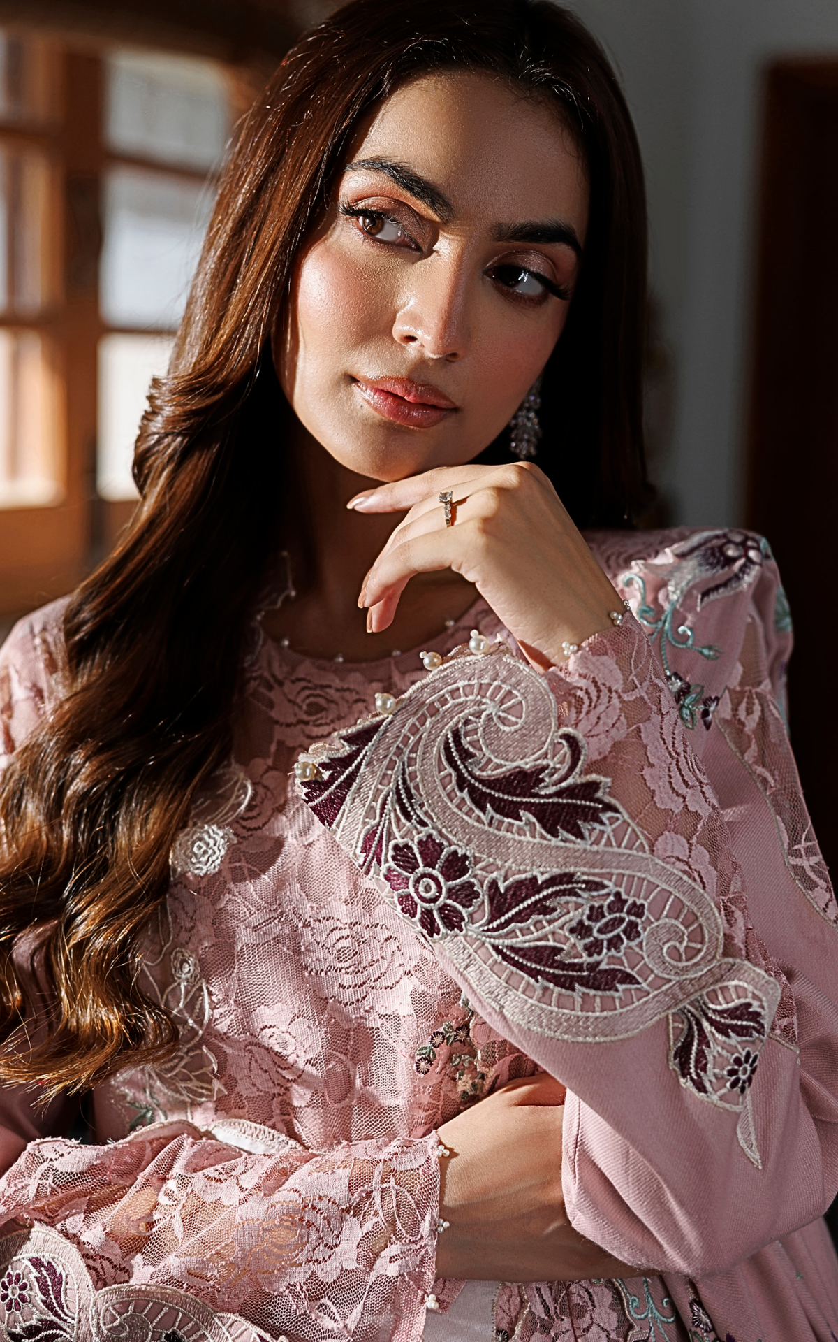 Winter Rose (WLXU-07) | 3pcs Embroidered Stitched Winter