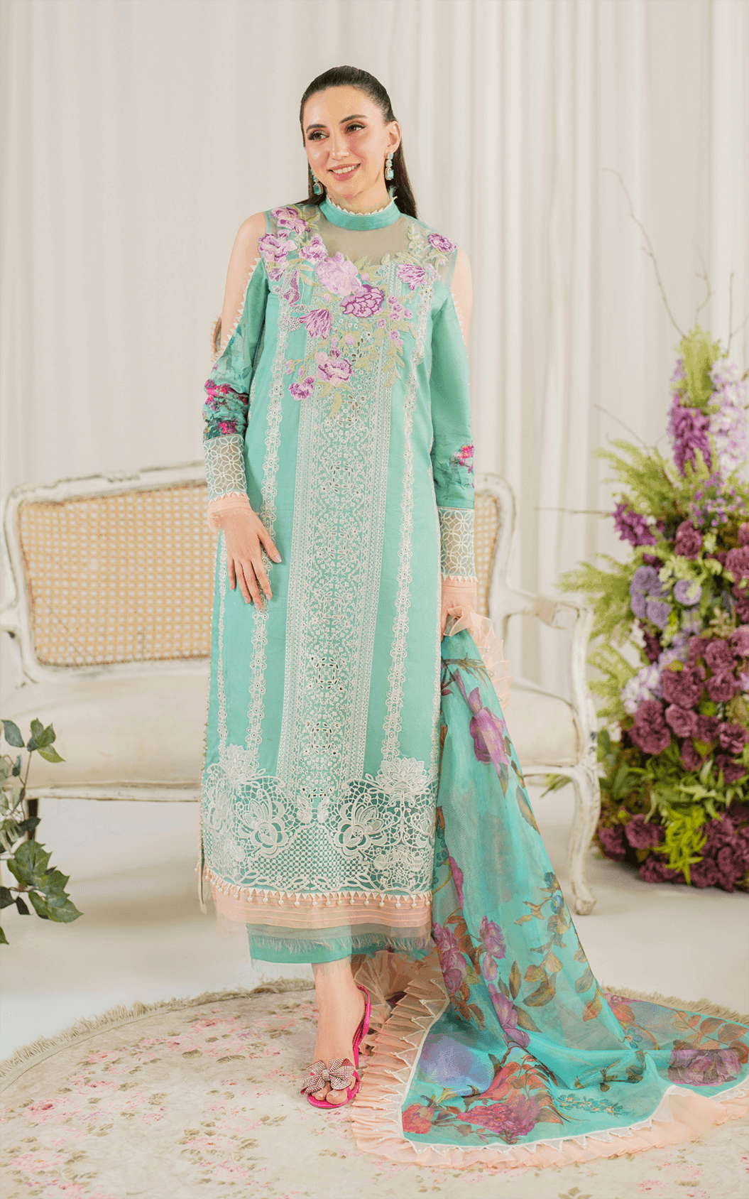 Water Lily (PP-3) | Unstitched Lawn - Shop Now at Asifa and Nabeel