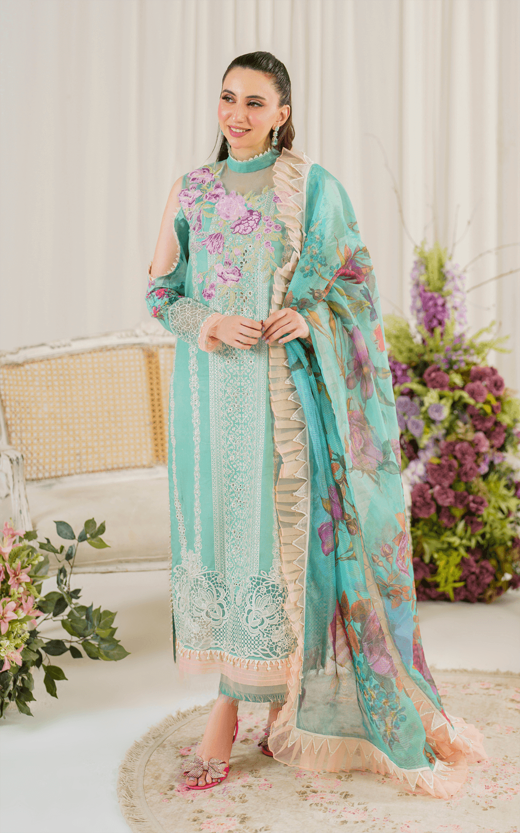Water Lily (PP-3) | Unstitched Lawn - Shop Now at Asifa and Nabeel