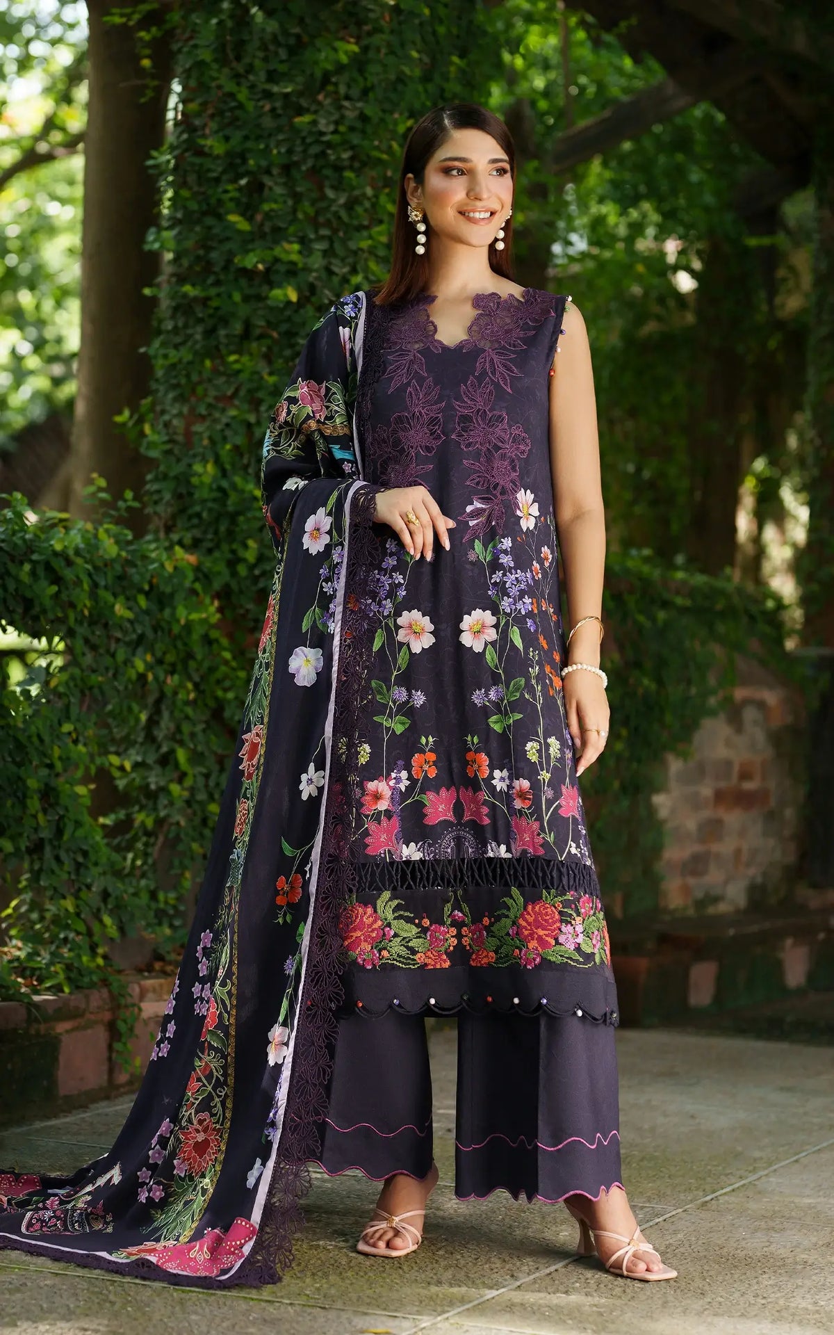 Winter Rose-MWL25-06 | 3pcs Embroidered Stitched Suit - Shop Now at Asifa and Nabeel