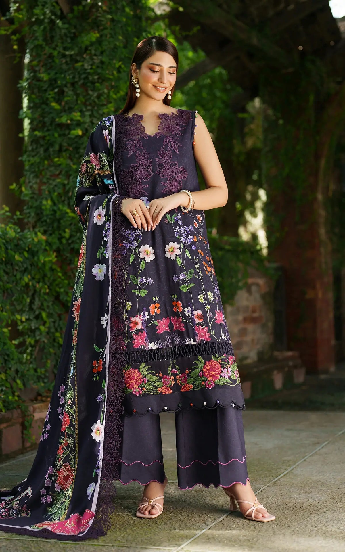 Winter Rose-MWL25-06 | 3pcs Embroidered Stitched Suit - Shop Now at Asifa and Nabeel