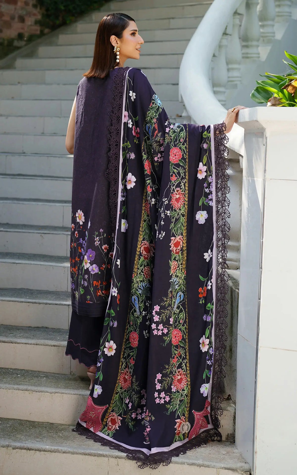 Winter Rose-MWL25-06 | 3pcs Embroidered Unstitched Winter - Shop Now at Asifa and Nabeel