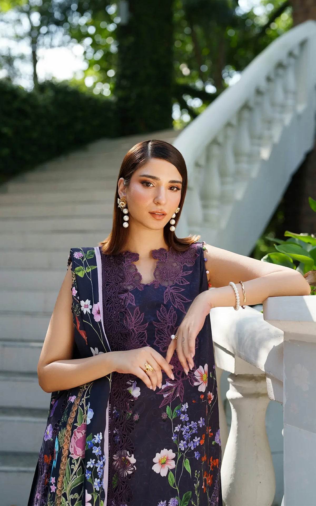 Winter Rose-MWL25-06 | 3pcs Embroidered Unstitched Winter - Shop Now at Asifa and Nabeel