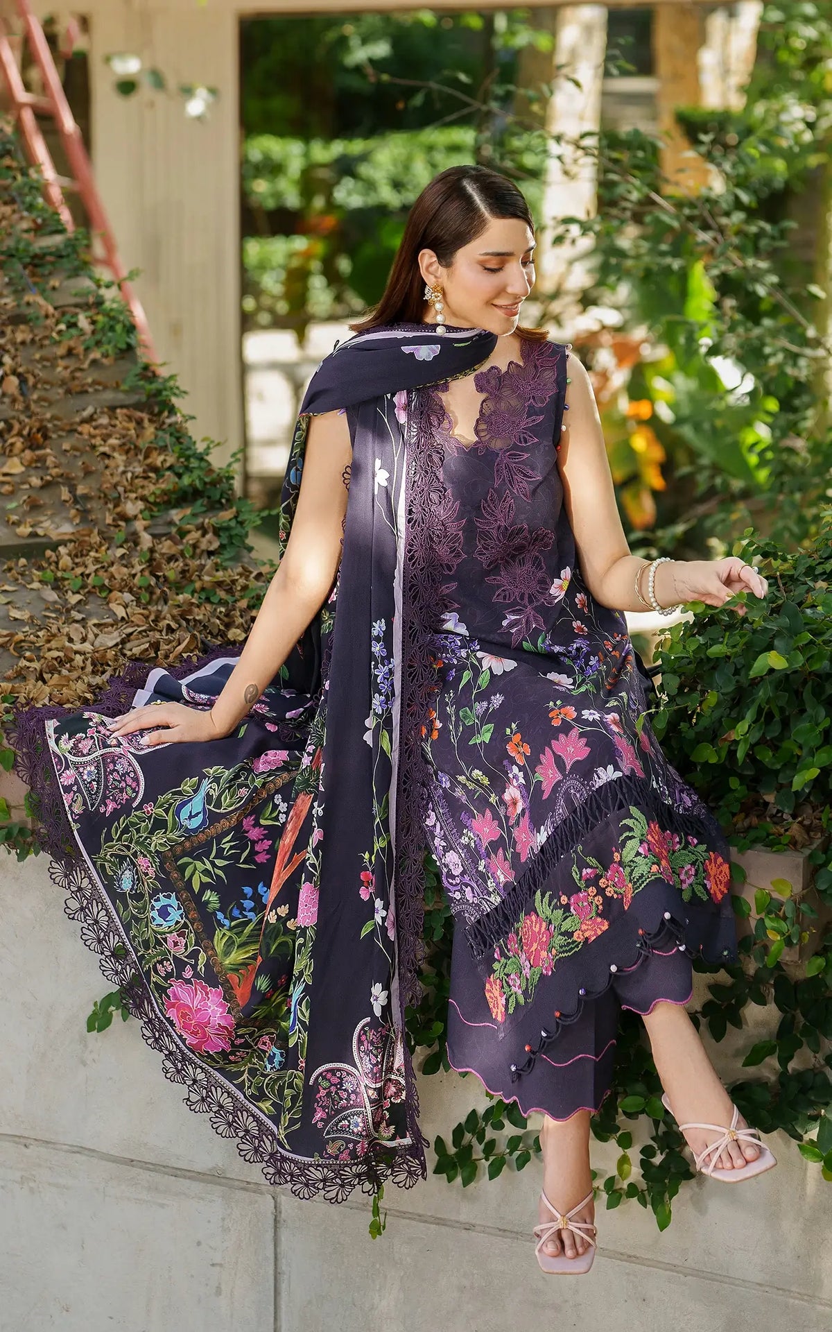 Winter Rose-MWL25-06 | 3pcs Embroidered Stitched Suit - Shop Now at Asifa and Nabeel