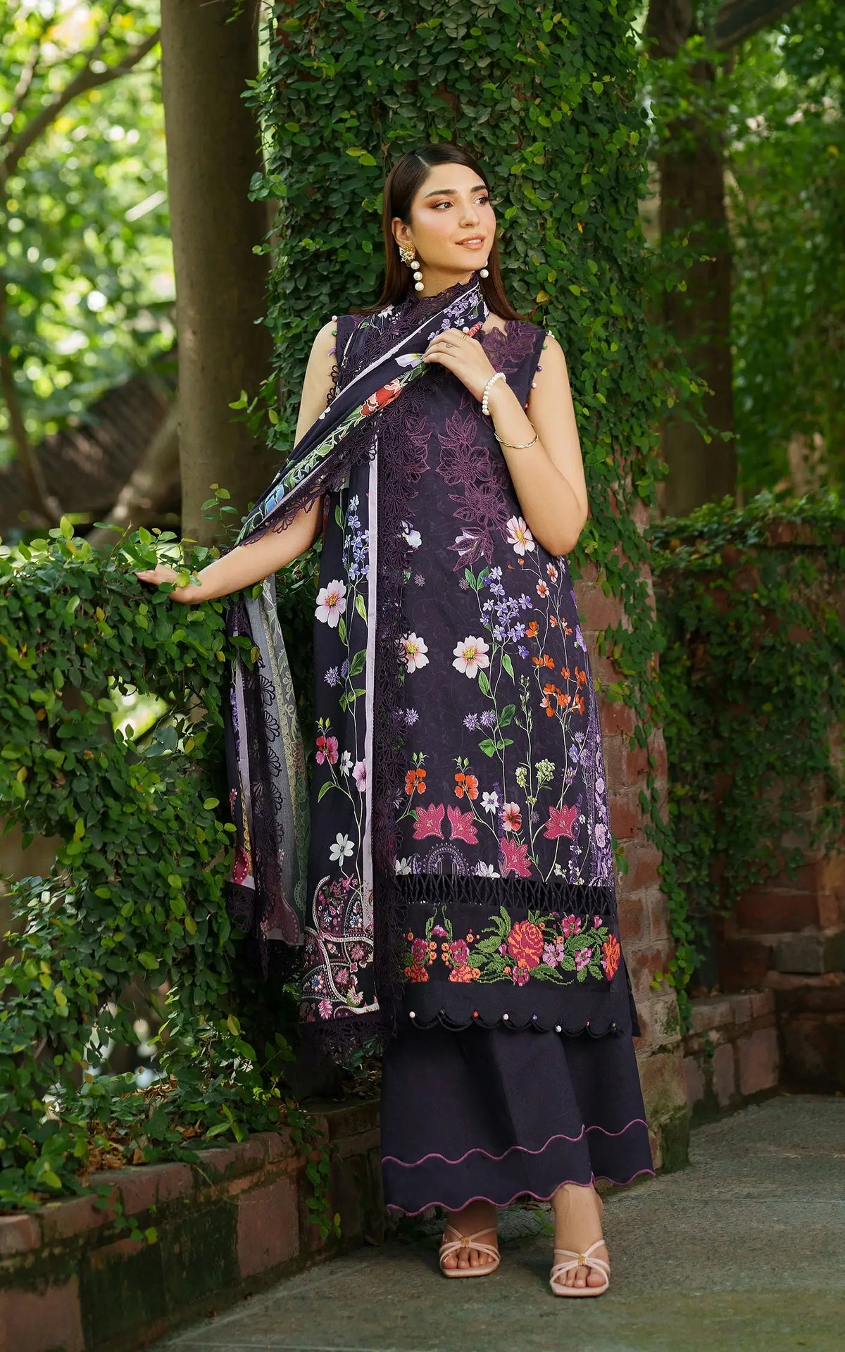 Winter Rose-MWL25-06 | 3pcs Embroidered Stitched Suit - Shop Now at Asifa and Nabeel
